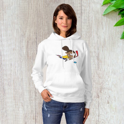 Pull À Capuche Joueuse de hockey féminin