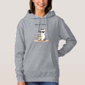 Pull À Capuche Joueuse de saxophone de jazz de chat drôle Mode fé (Devant)