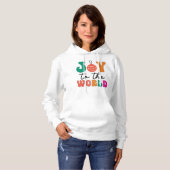 Pull À Capuche Joy to The World - Christmas Design-50835 (Devant entier)