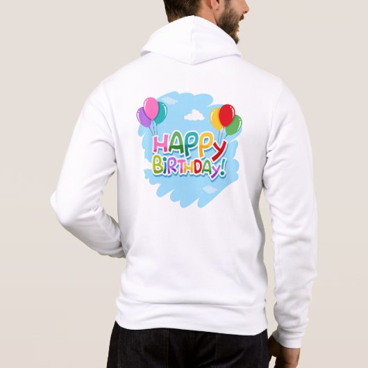 Pull À Capuche Joyeux Anniversaire!-23769 (Dos)