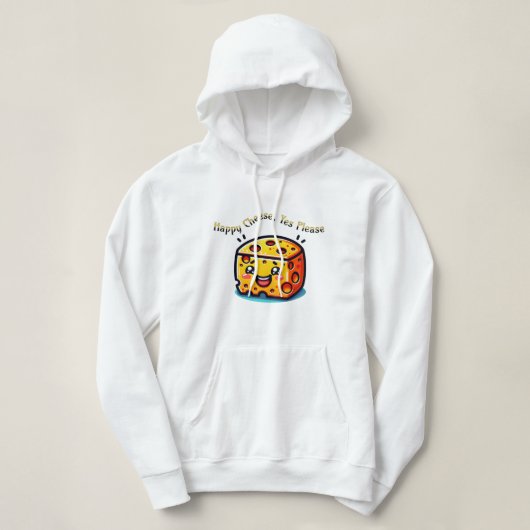 Pull À Capuche Joyeux Fromage, Oui S'Il Vous Plaît (Design devant)