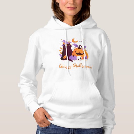 Pull À Capuche Joyeux Halloween (Devant)