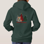 Pull À Capuche Joyeux Noël | Arbres | Nom de chat mignon personna (Dos)