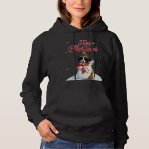 Pull À Capuche Joyeux Noël Berger Australien Snowman Chien Lo