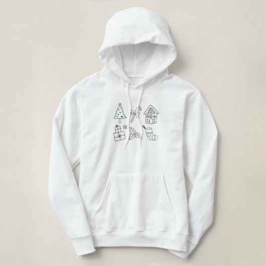 Pull À Capuche Joyeux Noël Doodéléments Vacances (Design devant)