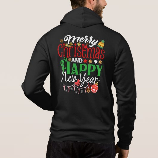 Pull À Capuche Joyeux Noël et Bonne Année (Dos)
