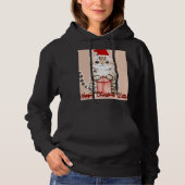 Pull À Capuche Joyeux Noël Kitty (Devant)