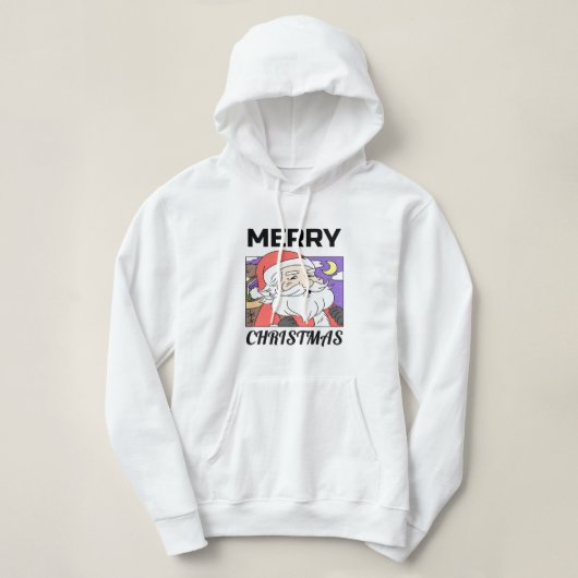 Pull À Capuche joyeux Noël Nouvel An Fête cadeau (Design devant)