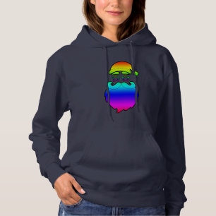 Pull À Capuche Joyeux Noël Père Noël Rainbow