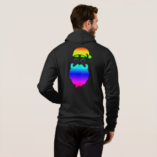 Pull À Capuche Joyeux Noël Père Noël Rainbow