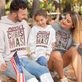 Pull À Capuche Joyeux Noël Plaid femmes brodées Customisées