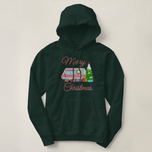 Pull À Capuche Joyeux Noël Sweatshirt Camionnette Rétro Mignonne (Design devant)