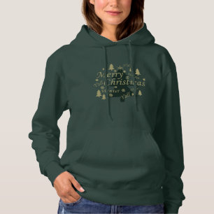 Pull À Capuche Joyeux sapin de Noël décoré