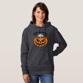 Pull À Capuche Joyeux visage de citrouille d'Halloween Création v (Devant entier)
