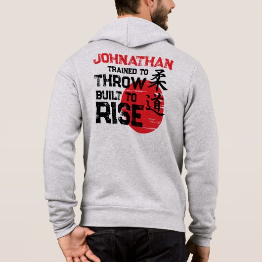 Pull À Capuche Judo - Trained to Throw - Built to Rise (Dos)