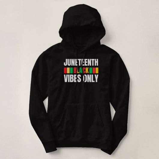 Pull À Capuche Junetdix Vibes Noires Uniquement Melanin Sista Bru (Design devant)