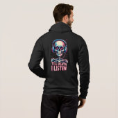 Pull À Capuche Jusqu'à la mort, j'écoute - Skeleton Audiophile (Dos entier)