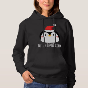 Pull À Capuche Jusqu'à la neige bonne visage Penguin Père Noël mi