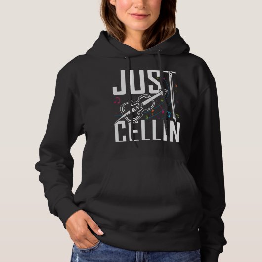 Pull À Capuche Juste Cellin Cello Cello Cello Pour Musiciens (Devant)