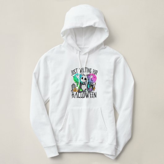 Pull À Capuche juste en attente de gor halloween (Design devant)