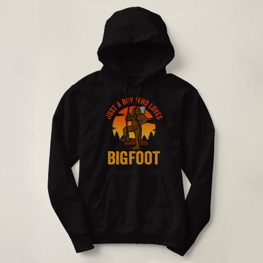 Pull À Capuche Juste Un Garçon Qui Aime Bigfoot (Design devant)