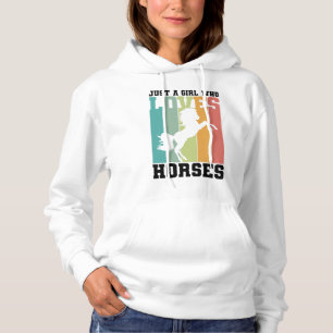 Pull À Capuche Juste une fille qui aime les chevaux Horse Girl