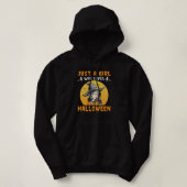 Pull À Capuche juste une fille qui aime les conceptions d'hallowe (Design devant)