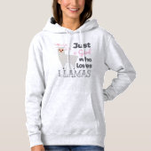 Pull À Capuche Juste une fille qui aime les lamas (Devant)