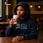 Pull À Capuche Juste Une Fille Qui Aime Louer Jésus Tombe Foi