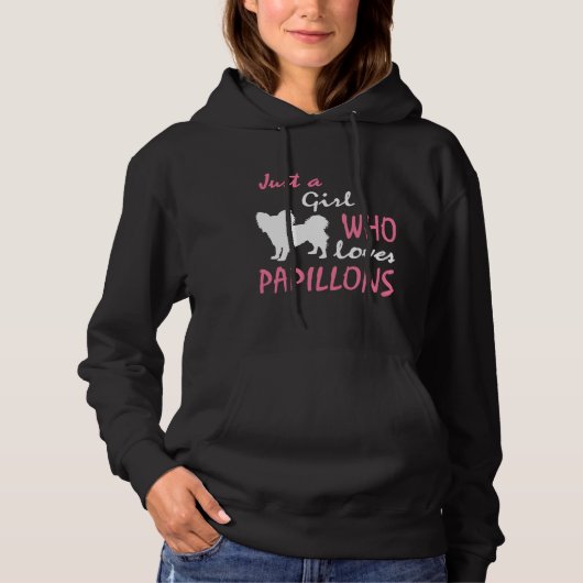 Pull À Capuche Juste une fille qui aime Papillon femmes Papillon  (Devant)