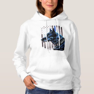Pull À Capuche K9 Berger Allemand Police Chien Mince Ligne Bleue