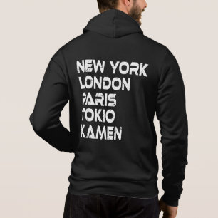 Pull À Capuche Kamen Londres Tokyo Paris Hoodie