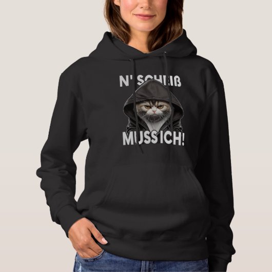 Pull À Capuche Katze Spruch Lustig Geschenk I N Scheiß muss ich (Devant)