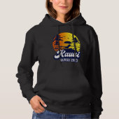 Pull À Capuche Kauai Hawaii 2023 Hawaiian Sunset Beach Retro (Devant)