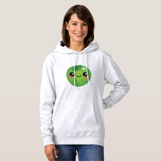 Pull À Capuche Kawaii Pea (Devant entier)