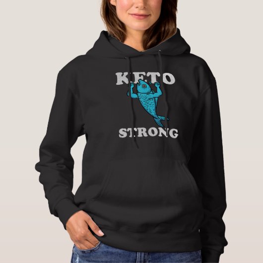 Pull À Capuche Keto Poisson fort Musées de régime alimentaire Két (Devant)