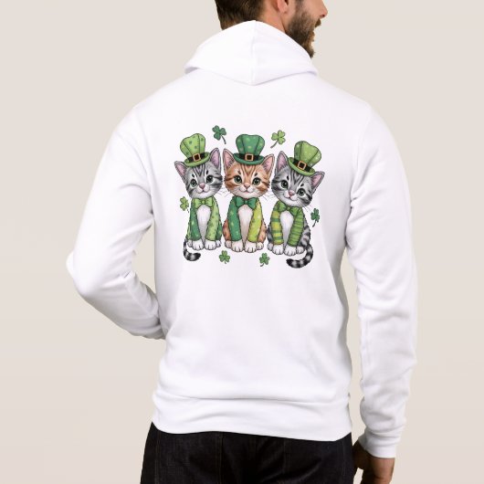 Pull À Capuche Kittens de la Saint-Patrick chanceux-47474 (Dos)