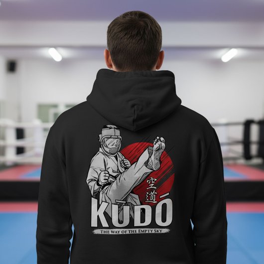 Pull À Capuche Kudo Martial Art - Fighter and Kanji Design