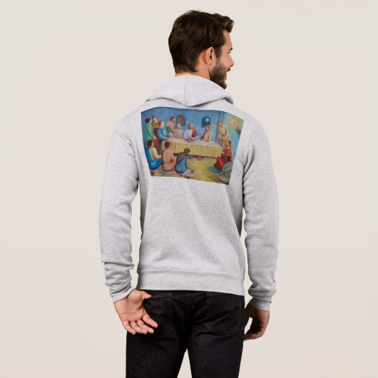 Pull À Capuche La Cène : Jésus et les disciples (Dos entier)