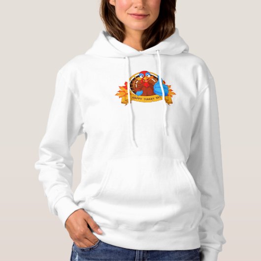Pull À Capuche La conception amusante de Thanksgiving de style ca (Devant)