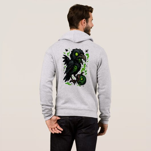 Pull À Capuche La création d'Adam - La parodie de dessin d'Hallow (Dos entier)