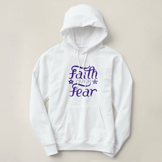 Pull À Capuche La foi sur la peur (Design devant)