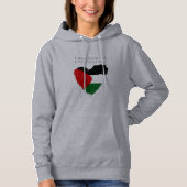 Pull À Capuche « La liberté est universelle » avec le drapeau cœu (Devant)