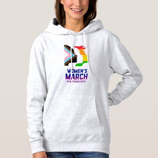 Pull À Capuche La Marche des femmes contre le SF - Fierté (Devant)