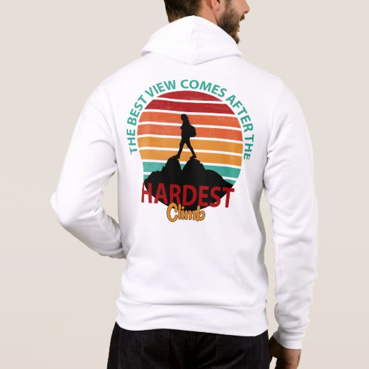 PULL À CAPUCHE LA MEILLEURE VUE APRÈS LE RANDONNÉE D'ESCALADE LE  (Dos)