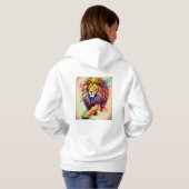 Pull À Capuche la nature urbaine et rebelle du lion (Dos entier)