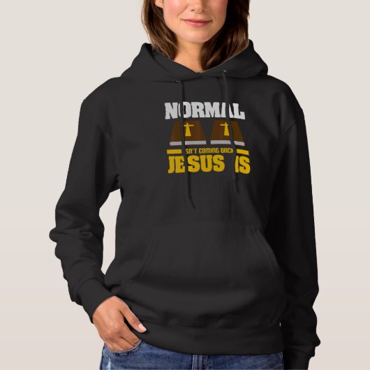 Pull À Capuche La normale religieuse n'arrive pas Jésus est chrét (Devant)