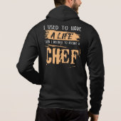 Pull À Capuche La vie du chef. Drôle Idée Cadeau. (Dos)