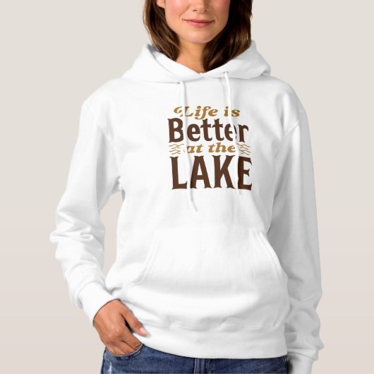 Pull À Capuche La Vie Est Meilleure Au Lac (Devant)