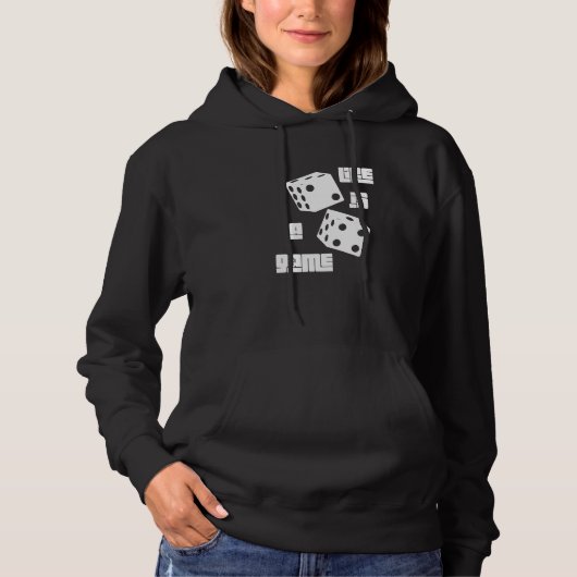 Pull À Capuche La Vie Est Un Jeu Spieler Brettspiele Würfelspiele (Devant)